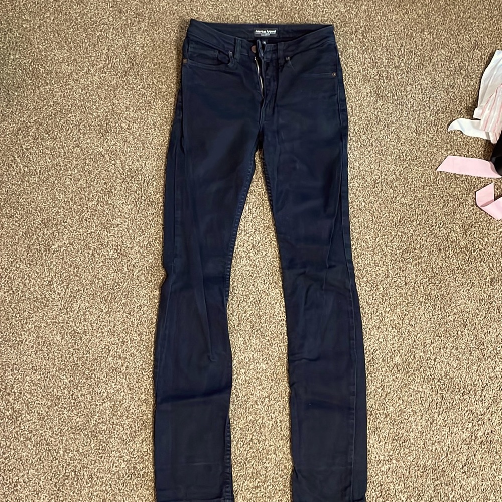 Made in USA American Apparel black pencil jeans